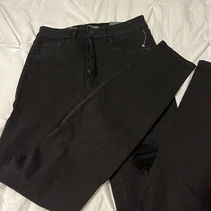 Pantalones de mezclilla ajustados Wild Fable tiro alto cintura 4 negros desgastados elásticos nuevos con etiquetas - Imagen 1 de 8