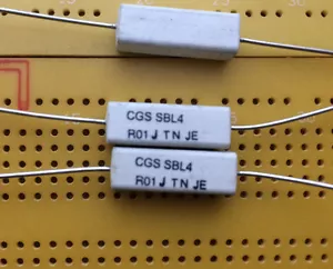10mΩ 5% 4W Low Ohm Resistor Axial Square Ceramic Non Inductive SBL4 Multi-Qty - Picture 1 of 1