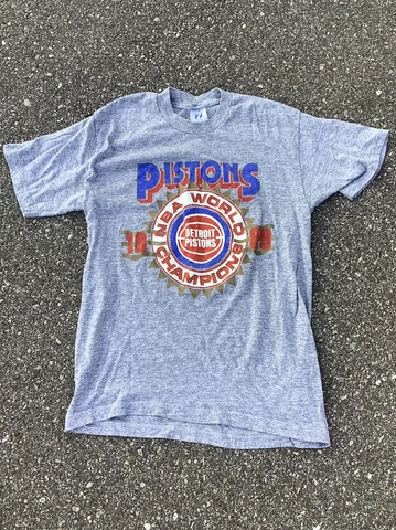 Detroit Pistons 1989 nba World champions vintage Shirt basketball Single Stitch Cover