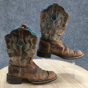 Ariat Boots Womens 6 B Tombstone Western Cowboy Boot 10008017 Brown Leather - Picture 1 of 23
