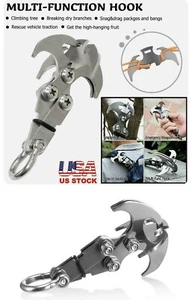 2 Gravity Grappling Stainless Steel Hook Claw Cross Survival Folding Hook - Picture 1 of 4
