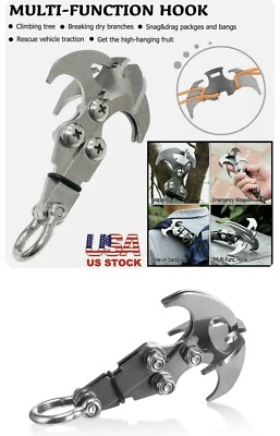 Gravity Grappling Stainless Steel Hook Claw Cross Survival Folding Hook - Image 1 of 4