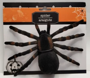 Large Tarantula Spider Scary Halloween Prop Decor Black Flecked Arachnid - Picture 1 of 9