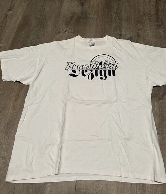 Camiseta branca Pure Breed Design masculina tamanho 2X TapDis Enoskedu bigorna etiqueta vermelha - Imagem 1 de 4