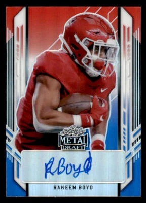 2021 Leaf Metal Draft Portraits Red White and Blue #PARB1 Rakeem Boyd /10 - Image 1 of 2