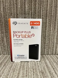 Seagate Backup Plus Portable+ 5TB Portable HDD Storage STHP5000400 BRAND NEW! - Photo 1/6