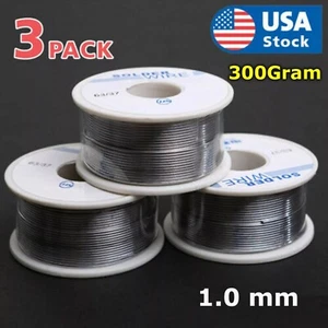 63/37 Tin Lead Rosin Core Flux Solder Wire for Electrical Soldering 1.0mm 300g - Picture 1 of 12