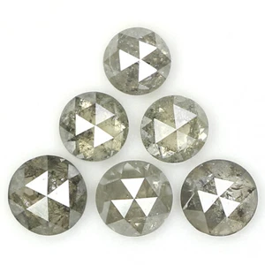 1.66 Ct Natural Loose Rose Cut Diamond 3.70 MM Salt And Pepper Diamond QLB1133 - Picture 1 of 8