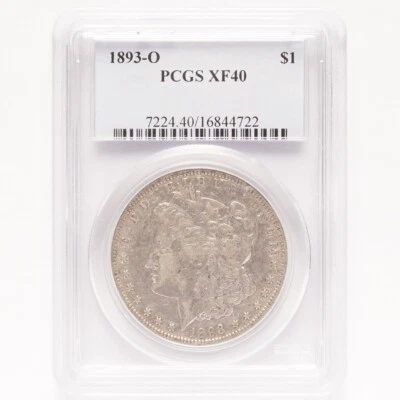 1893-O Morgan Silver Dollar PCGS XF40 - Image 1 of 2