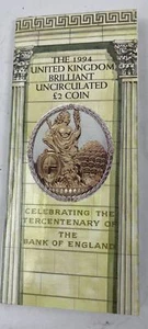 1994 United Kingdom 300th Anniversary Bank of England 2 Sterling Pound UK Coin - Bild 1 von 9