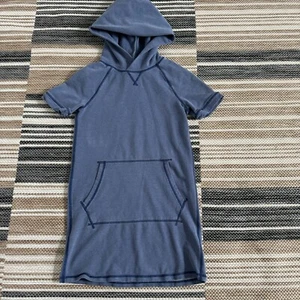 Ivivva By Lululemon Girls Good Feel Dress Hooded Front Pocket Loose Fit Blue 8 - Picture 1 of 11
