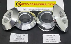 Yamaha YZF R1 R1M RN32 2015 - 2020 Distanziatori ruote captive. Set Superbike. - Foto 1 di 4
