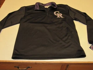 Colorado Rockies 1/4-Zip Fleece Lined Mock Neck Pullover Jacket NEW Medium~9541 - Picture 1 of 7