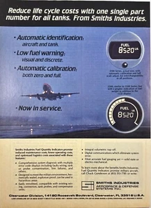 Smiths Industries Aircraft Fuel Indicators Vintage Print Ad 1984 - Picture 1 of 6