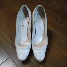 Celine Rounded Toe Pink Beige Leather Pumps Size US 7.5 Authentic