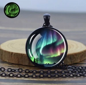 Nordlichter Halskette mit Anhänger - Aurora Borealis Schmuck - Nordlichter  - Bild 1 von 3