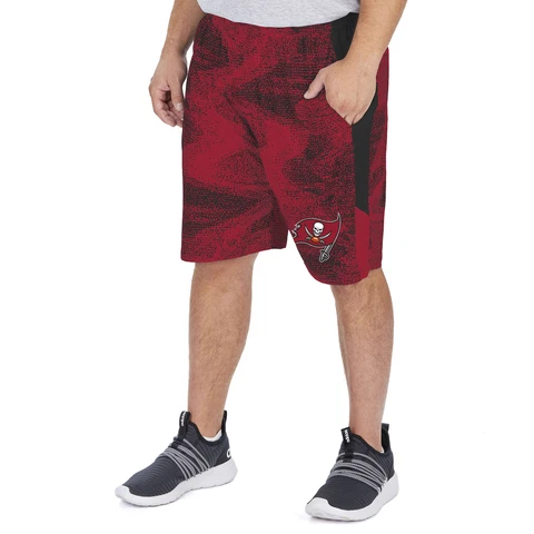 Zubaz NFL Men's Tampa Bay Buccaneers Static Shorts With Side Panels Cover
