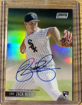 2021 Stadium Club Chrome ZACK BURDI Rookie Autograph #SCCAV-ZB WHITE SOX - Image 1 of 2