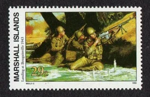 MARSHALL ISLANDS, SCOTT # 473, LANDING AT BOUGAINVILLE 1943, WORLD WAR II, MNH - Picture 1 of 1