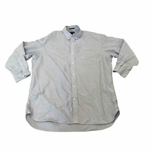 Lands End No Iron Oxford Shirt Mens XL 17.5/33 Long Sleeve Blue FLAW (a161) - Picture 1 of 8