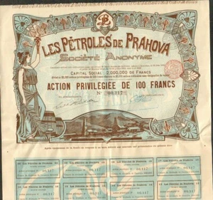 TOP DECO (art déco) => LES PÉTROLES DE PRAHOVA (ROUMANIE BELGIQUE) (X) - Picture 1 of 1