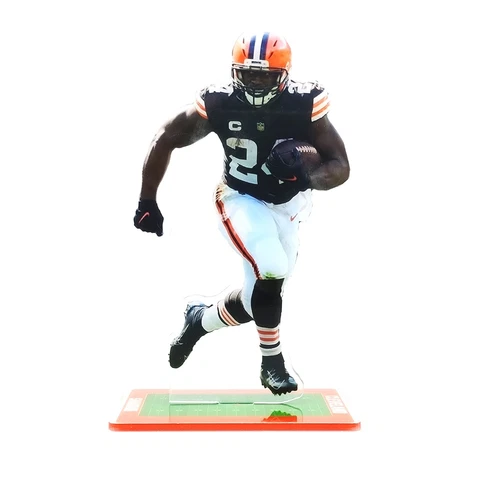 Nick Chubb Figure - #24 of Cleveland Browns Runs with the Ball Ornament Cover