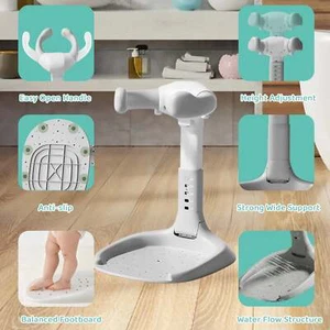 Baby Bath Stand, Baby Shower Standing Support with Adjustable Height and Armrest - Picture 1 of 8