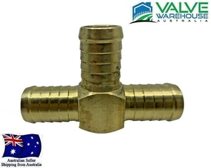 Brass Barbed Tee - 7mm (3/16") - 25mm (1") - Picture 1 of 4