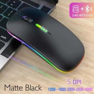 Bluetooth Wireless USB Rechargeable RGB Mouse - Picture 1 of 12