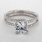 Wedding Ring 1.06 Carat Igi Gia Lab Created Diamond 14K White Gold Size 7 8
