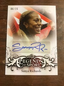 Sanya Richards Ross  2015 Leaf Legends of Sport Silver Auto 6/25