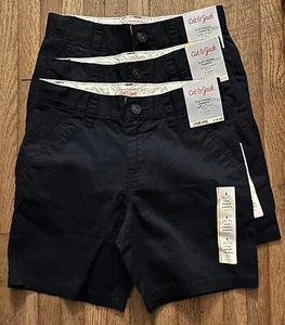 Cat And Jack Shorts Boys Lot of 3 Dark Blue Adjustable Waist Size S 6/7 - Picture 1 of 2