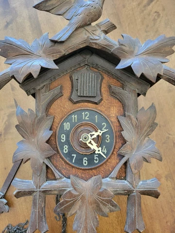 Vintage German Cuckoo Clock Black Forest Bird Cover