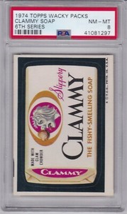 1974 Wacky Packages CLAMMY SOAP PSA 8 nm/mt Series 6 Packs TOUGH! CENTERED!
