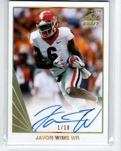2018 Leaf Ultimate Draft 90 Gold /10 Javon Wims #BA-JW3 - Picture 1 of 1