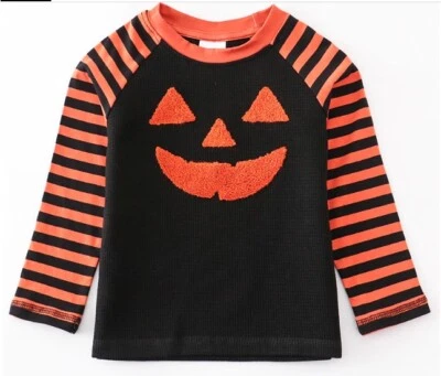 NEW Boutique Halloween Jack-o-lantern Boys Long Sleeve Shirt - Image 1 of 3