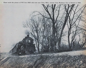 NYC Loco 4668 Utica MI From Mackinaw City To Detroit In 1949 Vtg Mag Excerpt - Picture 1 of 1