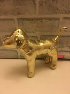 GOLD VICTORIA'S SECRET PINK DOG VS PINK DOG LIMITED EDITION 2014 METALLIC PLUSH - Picture 1 of 5