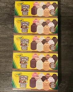 LOT OF FIVE (5) Crayola Colors of the World Washable Pastel Paints 10/Pack - Picture 1 of 9
