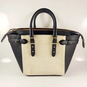 Aspinal Of London Mini Marylebone Leather Bag, Black & Cream - Picture 1 of 13
