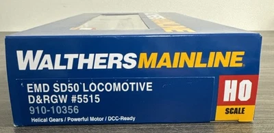 Walthers Mainline HO #910-10356 EMD SD50 Locomotive D&RGW #5515 NOS & DCC Ready! - Image 1 of 4