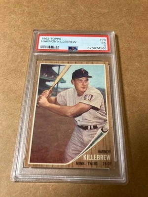 1962 Topps Baseball #70 Harmon Killebrew HOF - PSA 5 - Image 1 of 2