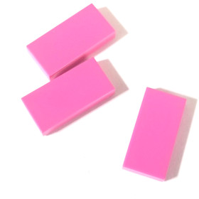 Lot of 3 LEGO Dark Pink 1x2 Tile 3069 / 30070 Brick Parts Pieces