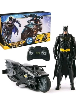 DC Batman Action 12" Figure & Batcycle RC Spinmaster New  - Image 1 of 4