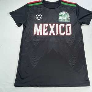 Mexico Soccer Team Performance Shirt Mens Size M Black National Logo - Picture 1 of 11