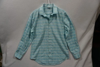 Kenneth Cole Reaction Hombre Calce Ajustado Rendimiento Talla L 16 32/33 Patrón Azul Foto 1 de 4