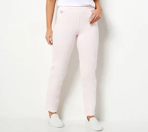 Quacker Factory Women's Pants Sz 3XL Tall DreamJeannes Straight Leg Pink A382291 - Picture 1 of 6