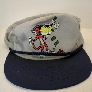 Vintage 90s Chester Cheetah Cheetos Leather Strap Back Hat Frito Lay Cap Money - Bild 1 von 18