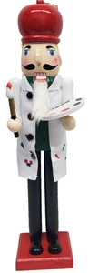 Wooden Christmas Nutcracker,16", PAINTER IN COAT W/PAINT BRUSH & PALETTE,Ashland - Picture 1 of 16
