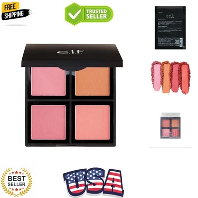 Paleta de rubor en polvo para cosméticos, cuatro tonos de rubor para hermosos, duraderos... Foto 1 de 4